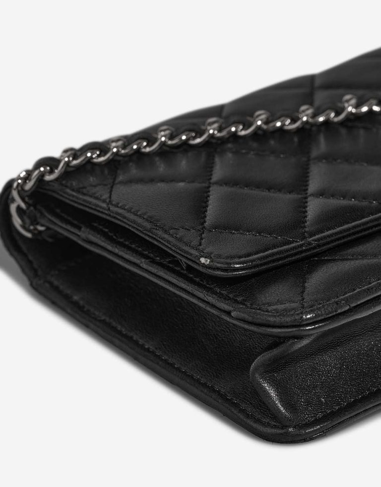 Chanel Wallet On Chain Lamb Black Signs of wear | Sell your designer bag