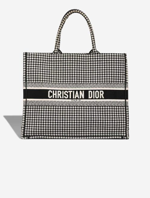 Dior Book Tote Large Canvas Black / White Front | Sell your designer bag