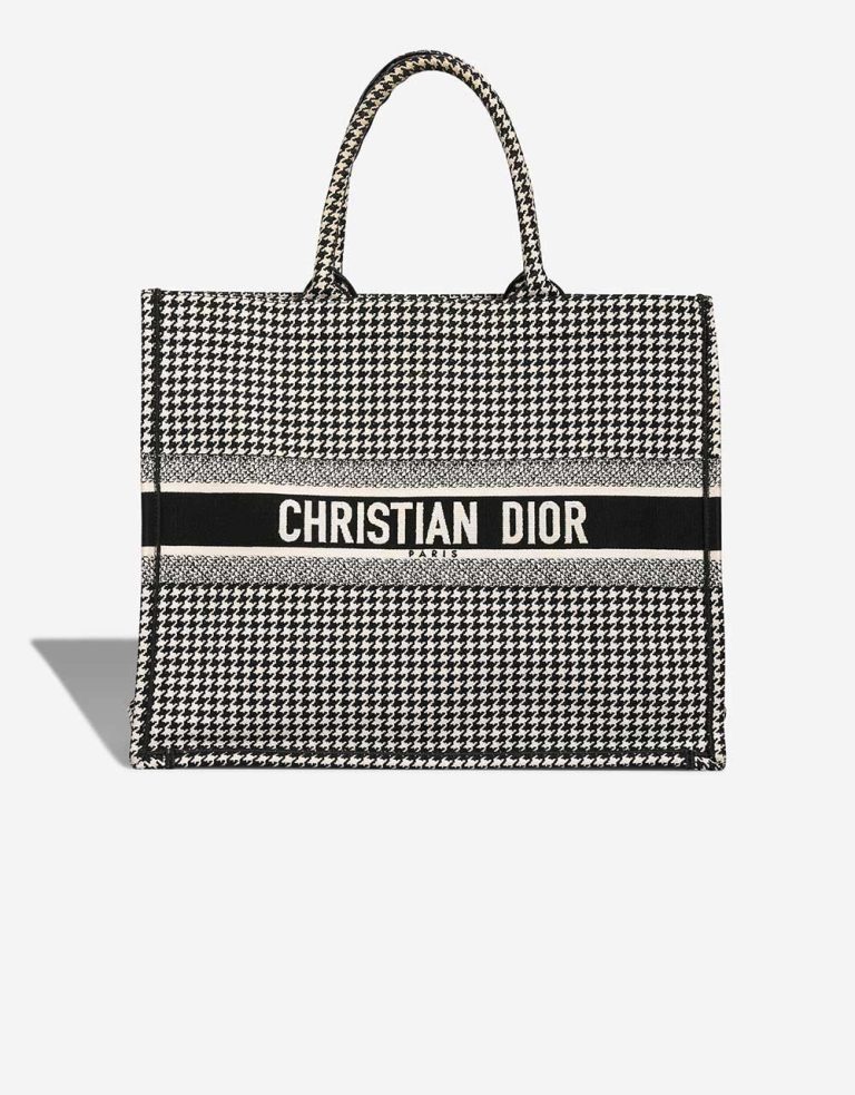 Dior Book Tote Large Canvas Black / White Front | Vendez votre sac de créateur