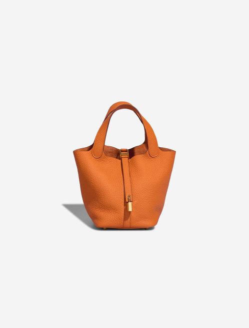 Hermès Picotin 18 Taurillon Clémence Orange Front | Sell your designer bag