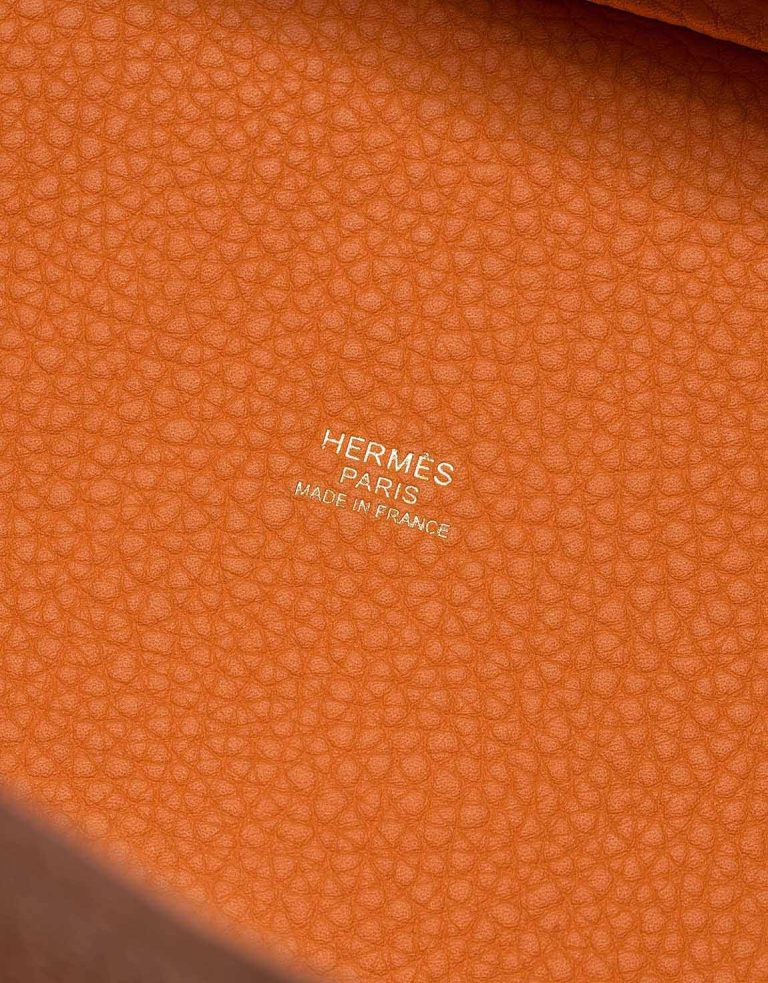 Hermès Picotin 18 Taurillon Clémence Orange Logo | Sell your designer bag