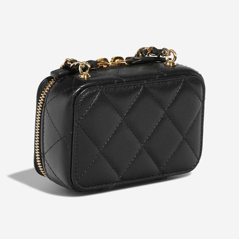 Chanel Vanity Extra Mini Lammleder / Metall Schwarz / Gold | Verkaufen Sie Ihre Designer-Tasche