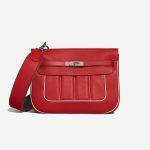 Hermès Berline 28 Swift Rouge de Coeur / Craie Front | Verkaufe deine Designertasche