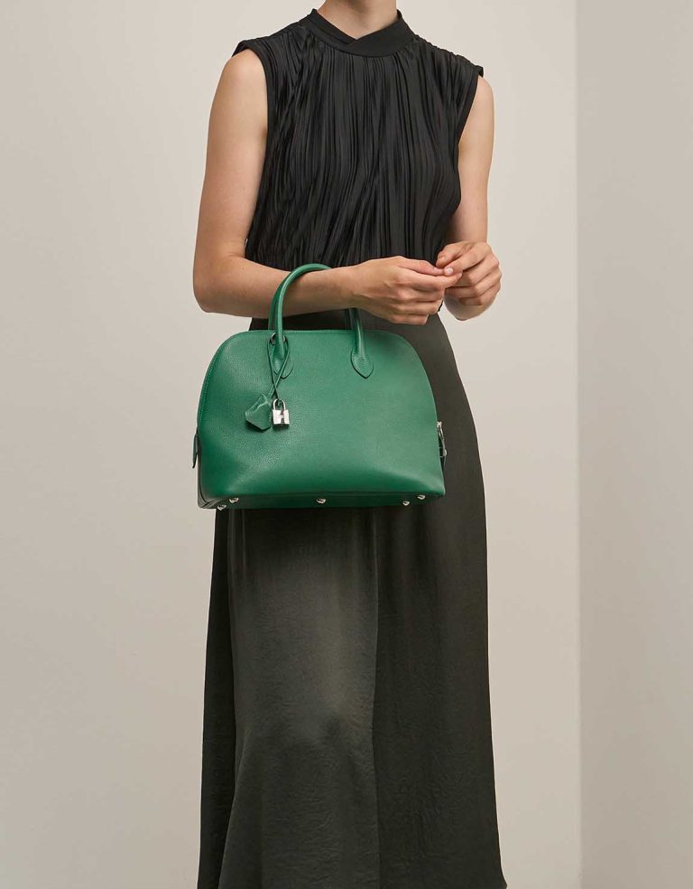 Hermès Bolide 1923 30 Evercolor Vert Jade Front | Sell your designer bag