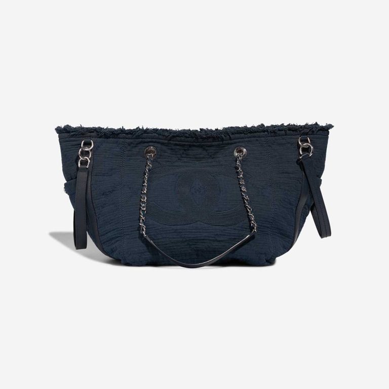 Chanel Deauville Medium Canvas Dark Blue Front | Sell your designer bag