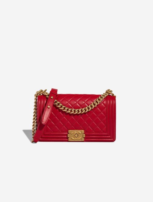 Chanel Boy Medium Calf Red Front | Vendez votre sac de créateur