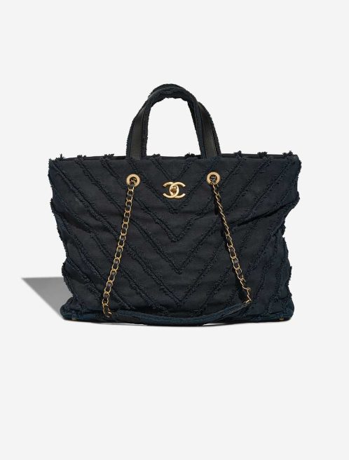 Chanel Deauville Medium Denim Navy Front | Sell your designer bag