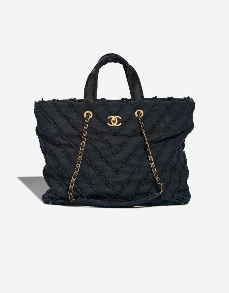 Chanel Deauville Medium Denim Navy Front | Vendez votre sac de créateur