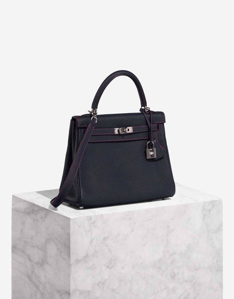 Hermès Kelly HSS 25 Togo Bleu Nuit / Magnolia Front | Vendez votre sac de créateur