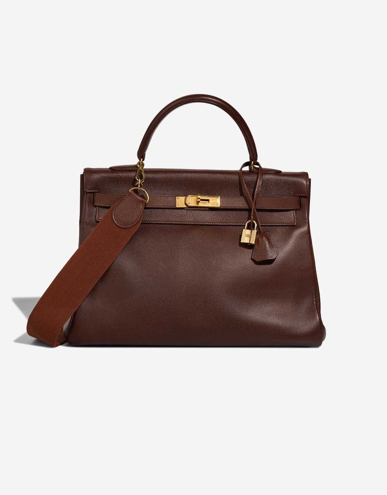 Hermès Kelly 35 Courchevel Brown Front | Vendre votre sac de créateur