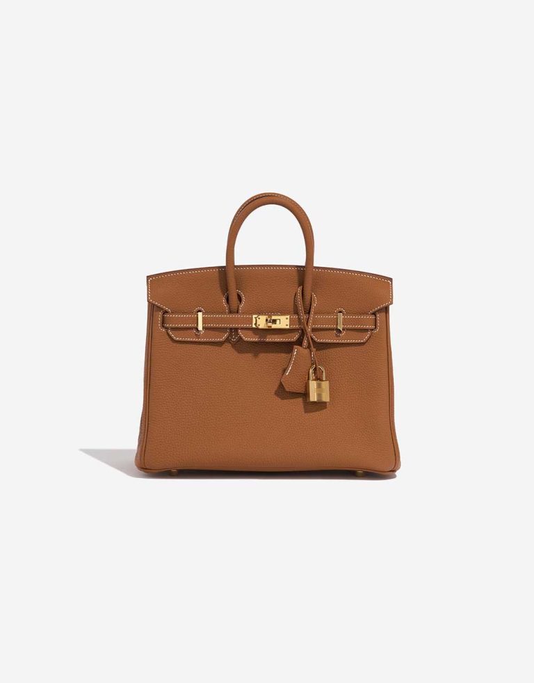 Hermès Birkin 25 Togo Gold Front | Vendez votre sac de créateur