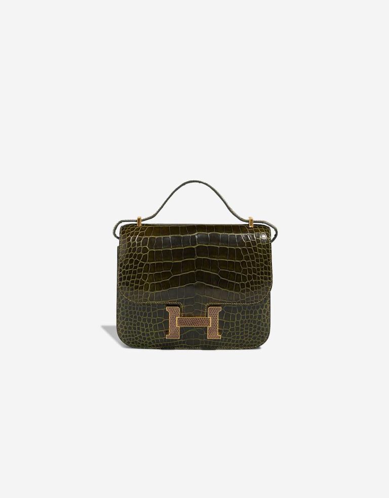 Hermès Constance 18 Alligator / Eidechse Vert Véronèse Front | Verkaufen Sie Ihre Designer-Tasche