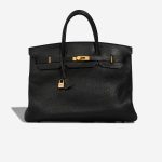 Hermès Birkin 40 Vache Fjord Schwarz Front | Verkaufen Sie Ihre Designer-Tasche