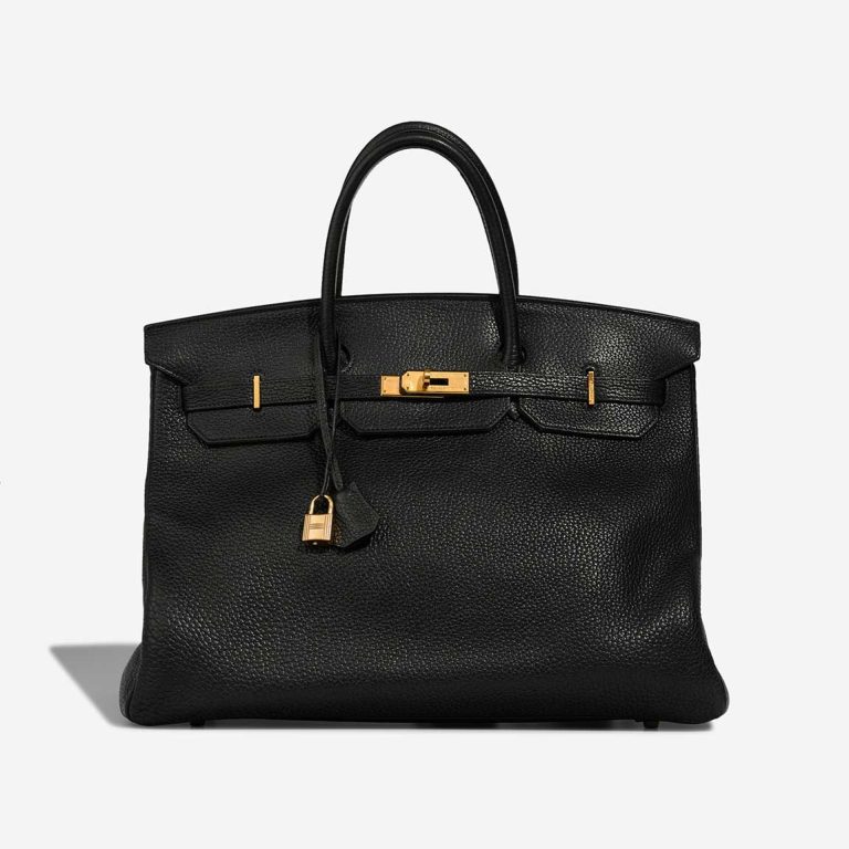 Hermès Birkin 40 Vache Fjord Black Front | Sell your designer bag