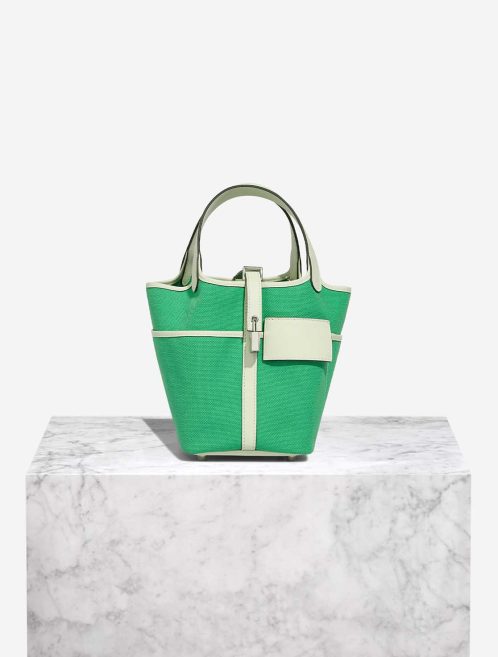 Hermès Picotin Cargo 18 Toile Goeland / Swift Vert Comics / Vert Fizz Front | Sell your designer bag