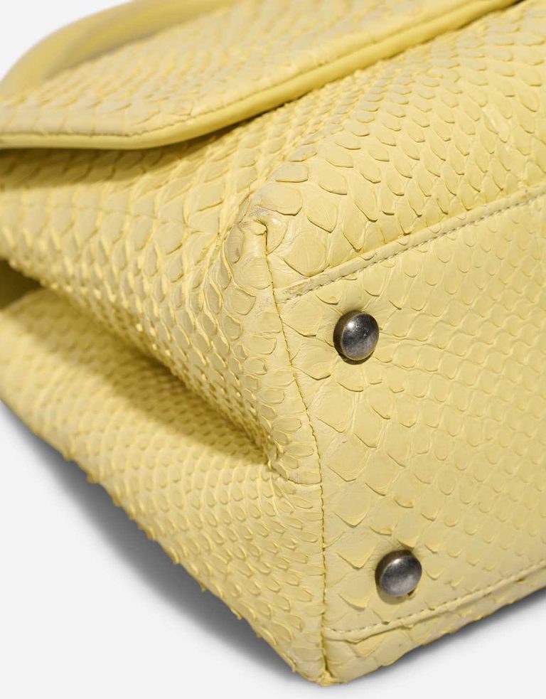 Chanel Timeless Handle Python Pastel Yellow Signs of wear | Sell your designer bag