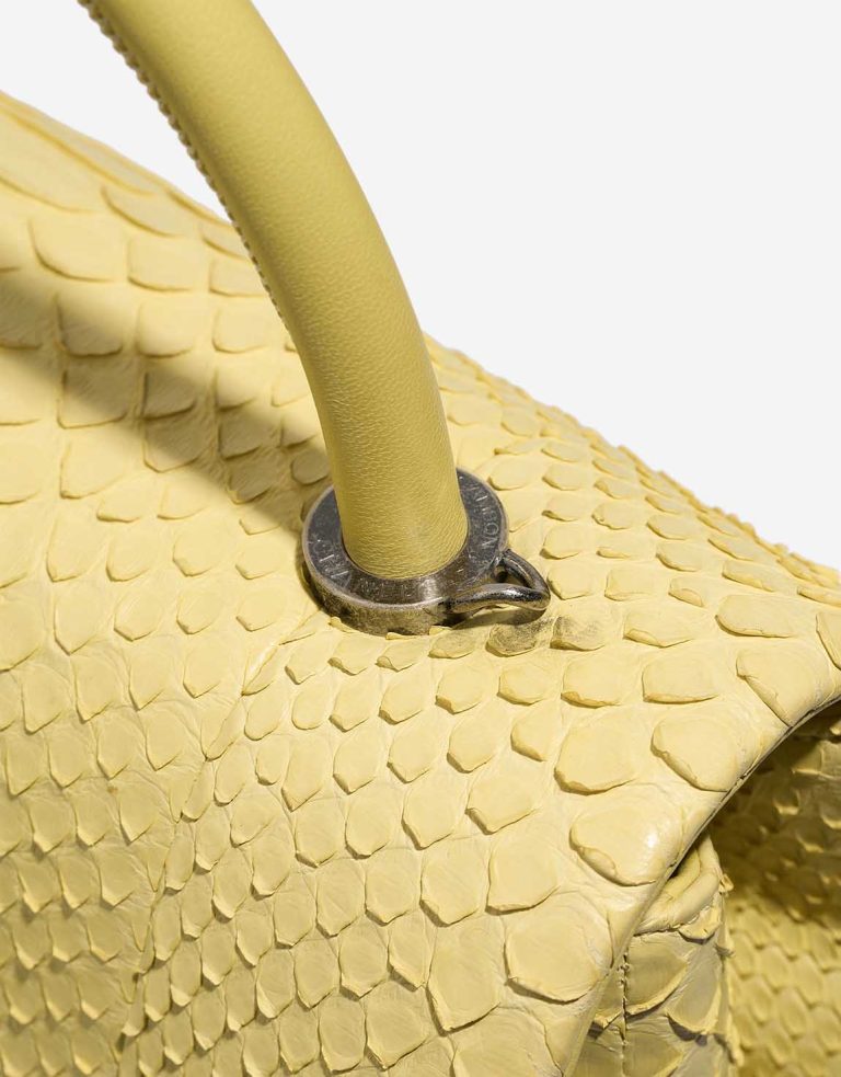 Chanel Timeless Handle Python Pastel Yellow Signs of wear | Sell your designer bag