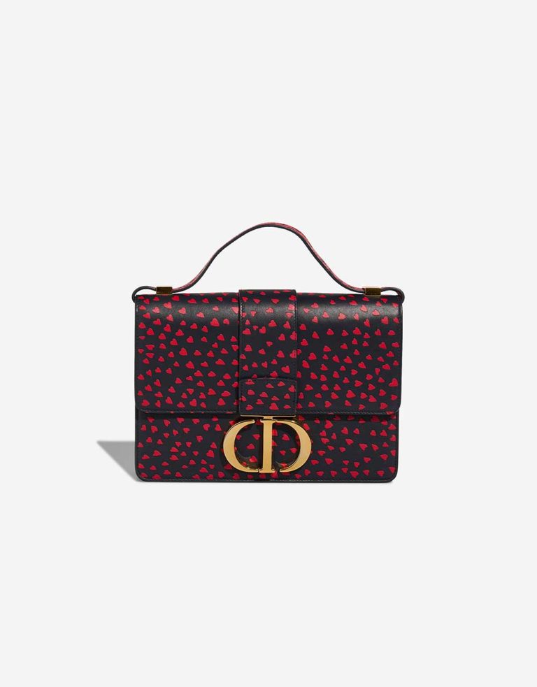 Dior 30 Montaigne Veau Bleu foncé / Rouge | Façade Vendez votre sac de créateur