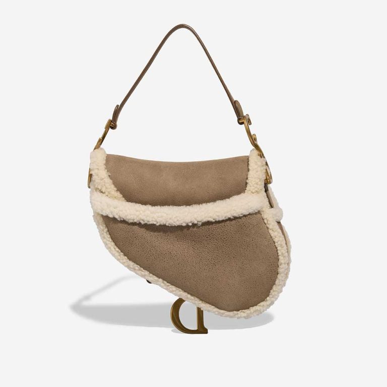 Dior Saddle Medium Shearling / Calf Brown / White | Sell your designer bag