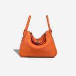 Hermès Lindy 26 Taurillon Clémence Orange Minium Front | Sell your designer bag