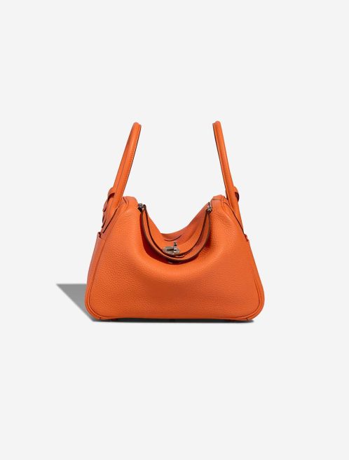 Hermès Lindy 26 Taurillon Clémence Orange Minium Front | Sell your designer bag