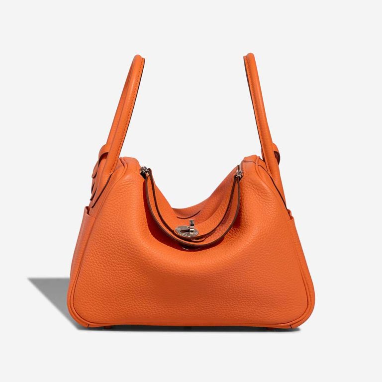 Hermès Lindy 26 Taurillon Clémence Orange Minium Front | Verkaufen Sie Ihre Designer-Tasche