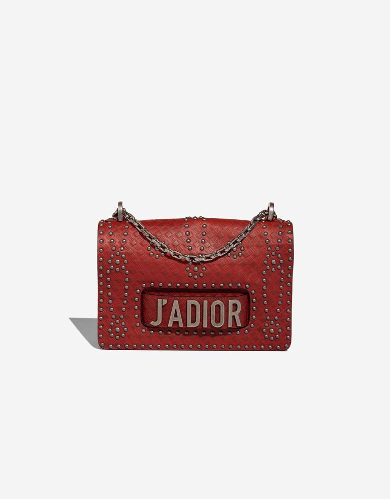 Dior J'Adior Medium Calf / Studs Burgundy  Front | Sell your designer bag