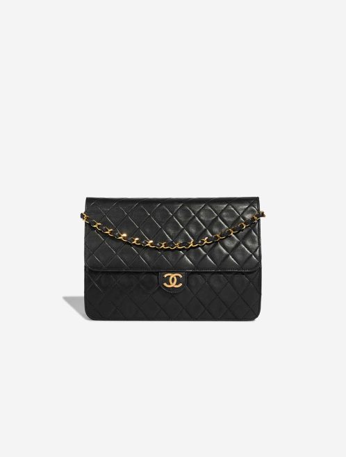 Chanel Timeless Medium Lammleder Schwarz Front | Verkaufen Sie Ihre Designer-Tasche