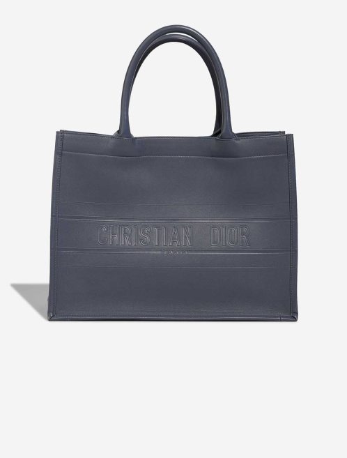 Dior Book Tote Medium Kalbsleder Blue Front | Verkaufen Sie Ihre Designertasche