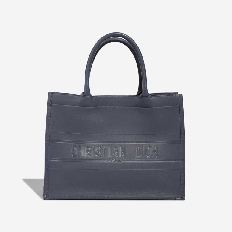 Dior Book Tote Medium Calf Blue Front | Vendre votre sac de créateur