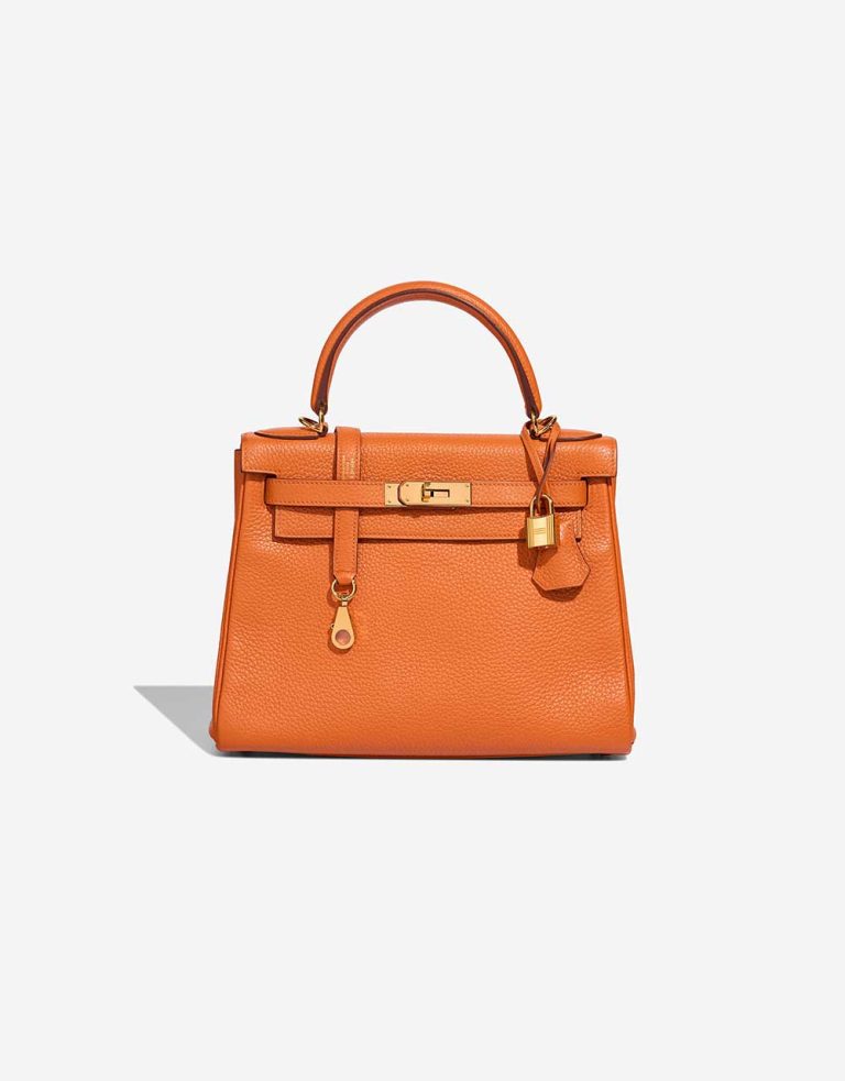 Hermès Kelly 28 Clémence Orange H Front | Verkaufen Sie Ihre Designer-Tasche