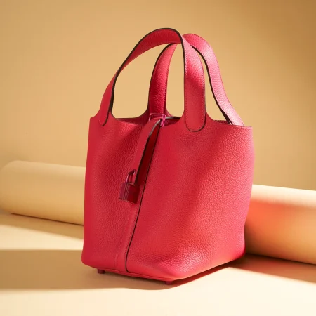 An Hermès Picotin in Pink, sold on saclab.com