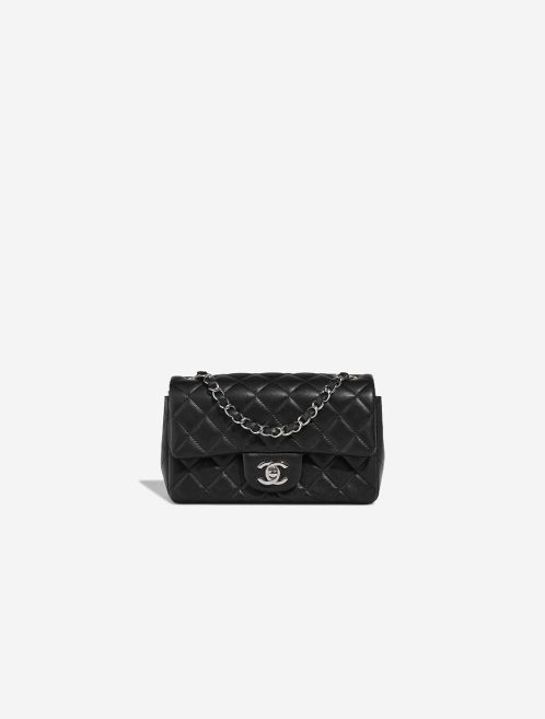 Chanel Timeless Mini Rectangular Lamb Black Front | Sell your designer bag