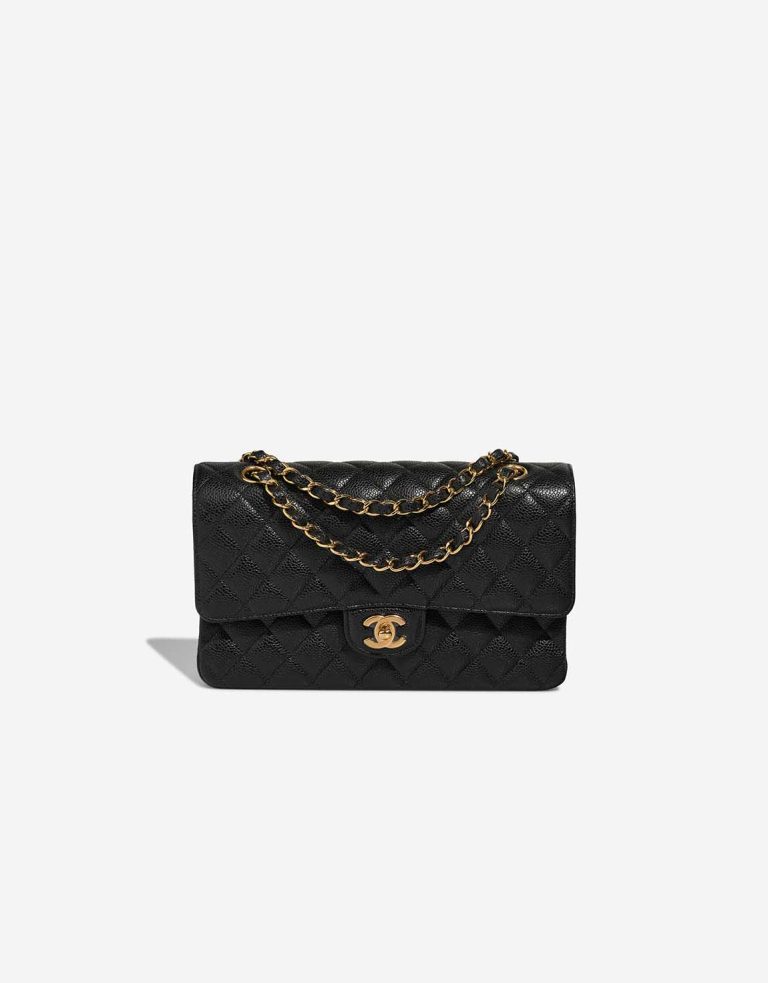 Chanel Timeless Medium Caviar-Leder Schwarz Front | Verkaufen Sie Ihre Designer-Tasche