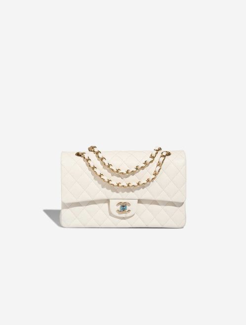 Chanel Timeless Medium Caviar-Leder White Front | Verkaufen Sie Ihre Designer-Tasche