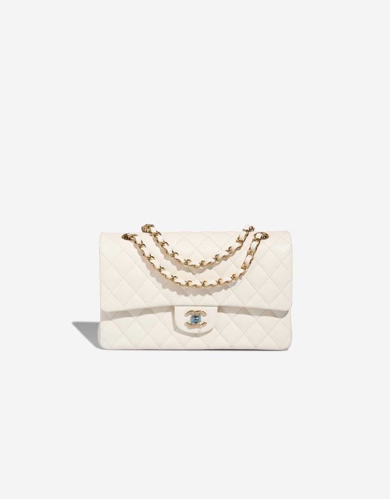 Chanel Timeless Medium Caviar-Leder White Front | Verkaufen Sie Ihre Designer-Tasche