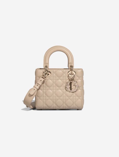 Dior Lady Small Lammleder Beige Front | Verkaufen Sie Ihre Designertasche