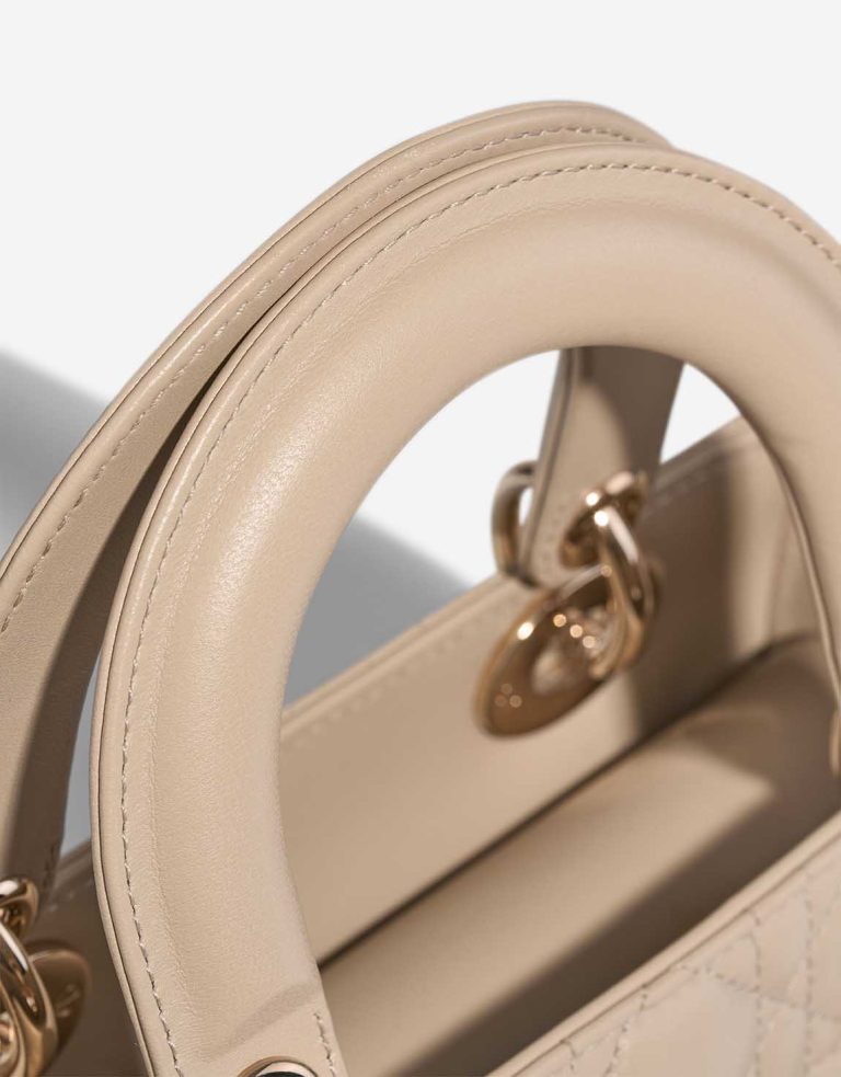 Dior Lady Small Lamb Beige Signs of wear | Sell your designer bag