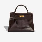 Hermès Kelly 32 Box Chocolate Front | Vendez votre sac de créateur