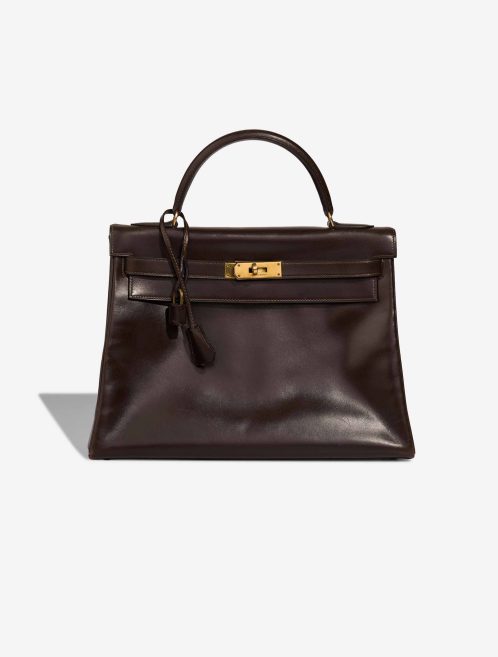 Hermès Kelly 32 Box Chocolate Front | Vendez votre sac de créateur