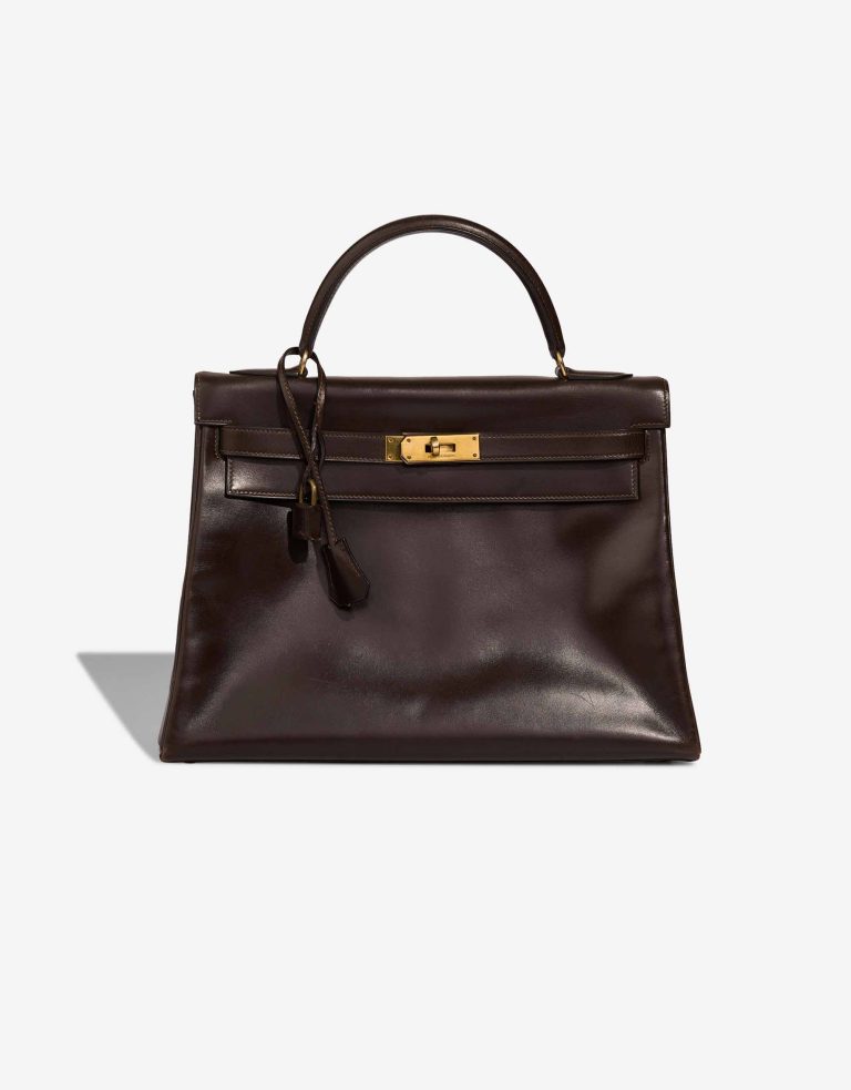 Hermès Kelly 32 Box Chocolate Front | Vendez votre sac de créateur