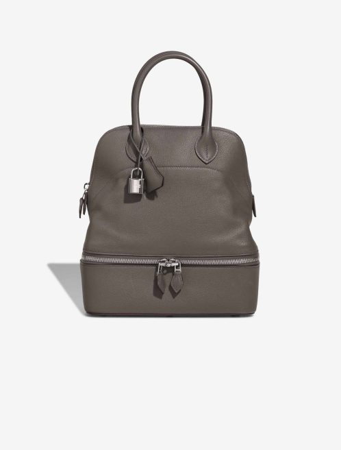 Hermès Bolide Secret Evercolor Gris Meyer Front | Verkaufen Sie Ihre Designer-Tasche