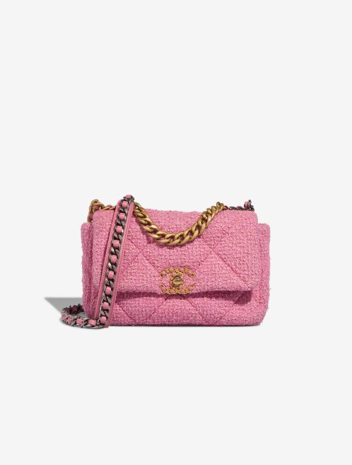 Chanel 19 Flap Bag Tweed Pink Front | Verkaufen Sie Ihre Designer-Tasche