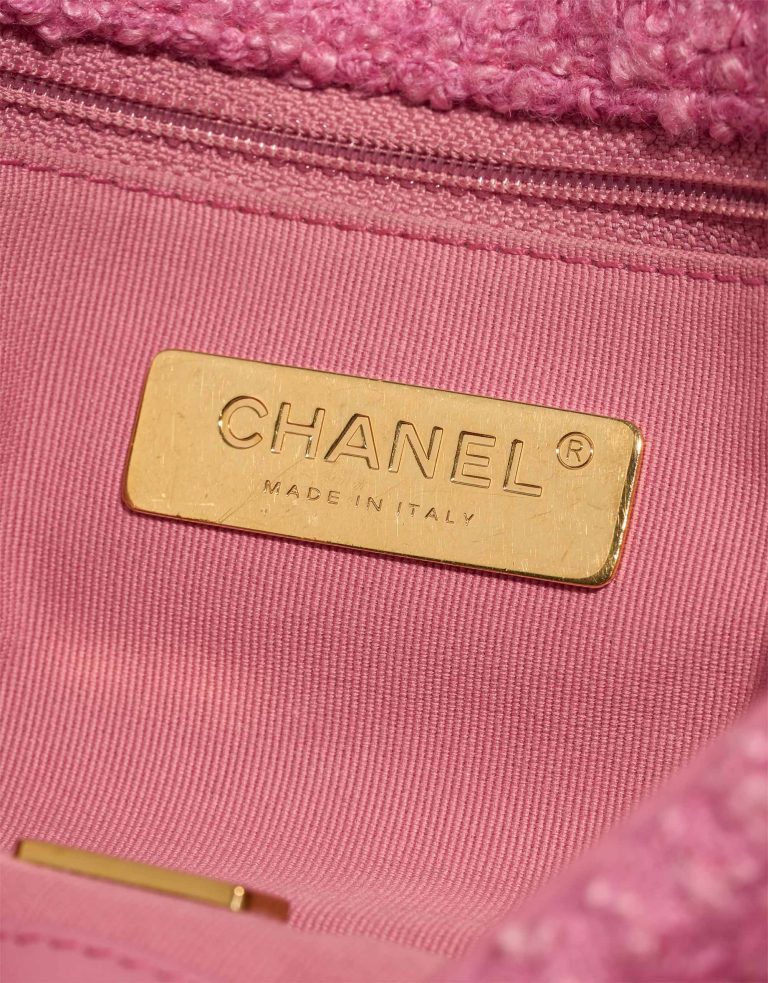 Chanel 19 Flap Bag Tweed Pink Logo | Sell your designer bag