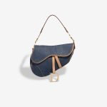 Dior Saddle Medium Denim / Calf Dark Denim / Brown Front | Sell your designer bag