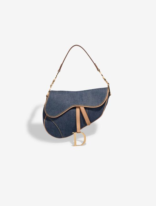 Dior Saddle Medium Denim / Calf Dark Denim / Brown Front | Vendez votre sac de créateur