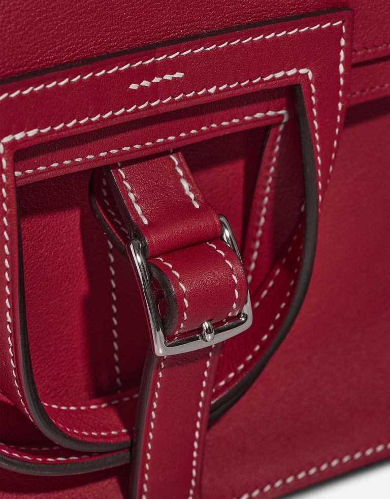 Hermès Halzan Mini Swift Rouge Grenat Verschluss-System | Verkaufen Sie Ihre Designer-Tasche