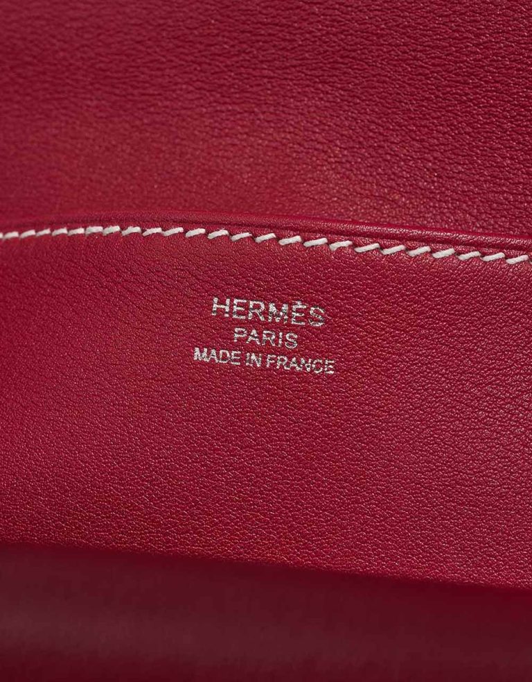 Hermès Halzan Mini Swift Rouge Grenat Logo | Verkaufen Sie Ihre Designer-Tasche