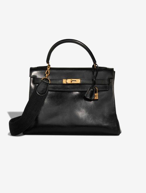 Hermès Kelly 32 Box Schwarz Front | Verkaufen Sie Ihre Designertasche