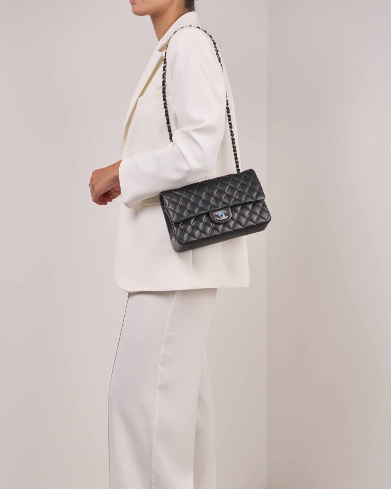 Chanel Timeless Medium Lamb Black Front | Sell your designer bag